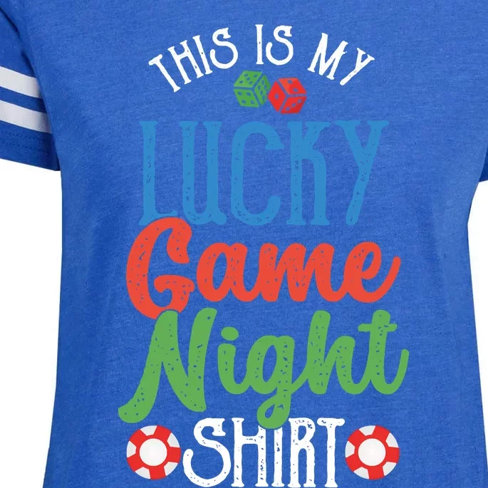 This Is My Lucky Game Night Outfit Poker Casino Gambling Enza Ladies Jersey Football T-Shirt