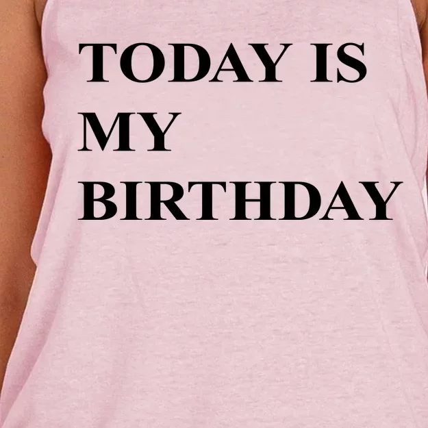 Today Is My Birth Day Women's Knotted Racerback Tank