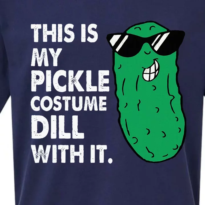 This Is My Pickle Costume Dill With It Sunglasses Halloween Sueded Cloud Jersey T-Shirt