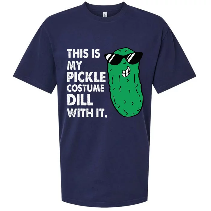 This Is My Pickle Costume Dill With It Sunglasses Halloween Sueded Cloud Jersey T-Shirt