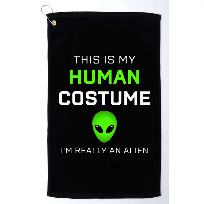 this is my human costume for alien halloween Platinum Collection Golf Towel