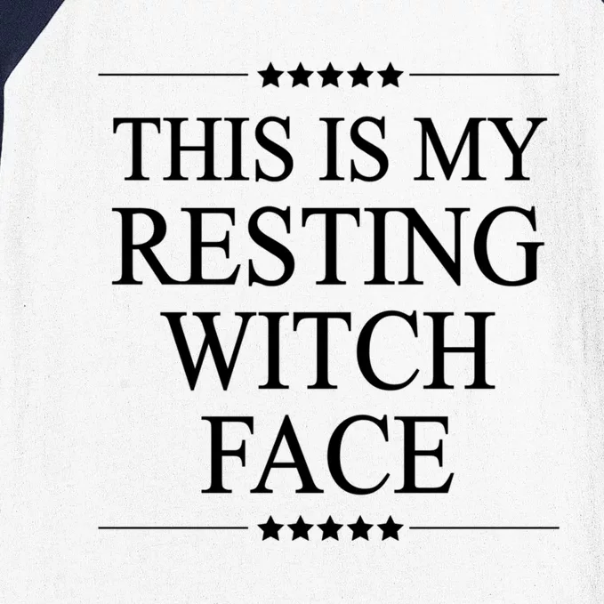 This Is My Resting Witch Face Cute Gift Funny Halloween Top Gift Baseball Sleeve Shirt