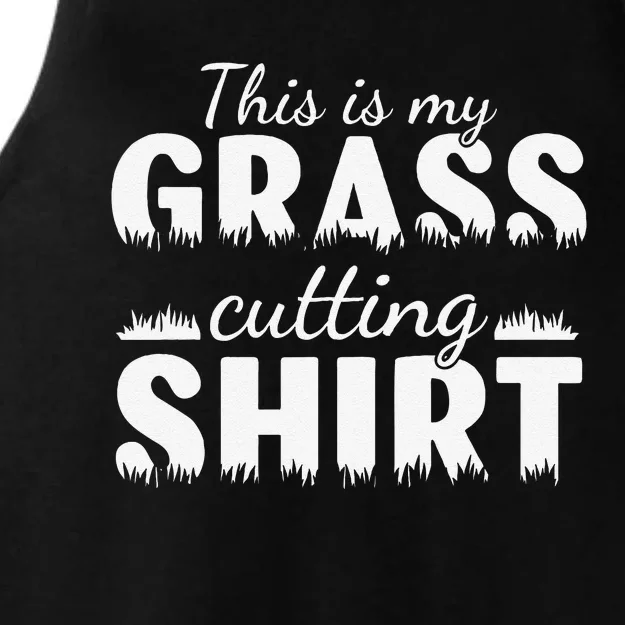 This Is My Grass Cutting Ladies Tri-Blend Wicking Tank