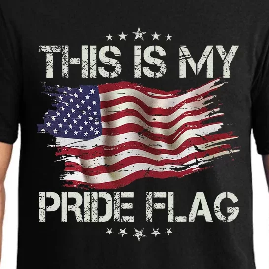 This Is My Pride Flag Usa American 4th Of July Patriotic Pajama Set