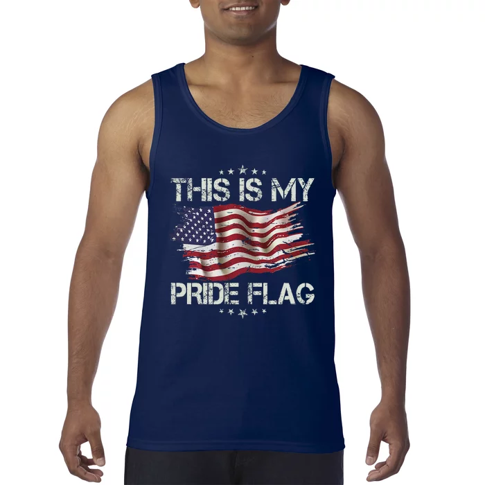 This Is My Pride Flag Usa American 4th Of July Patriotic Tank Top