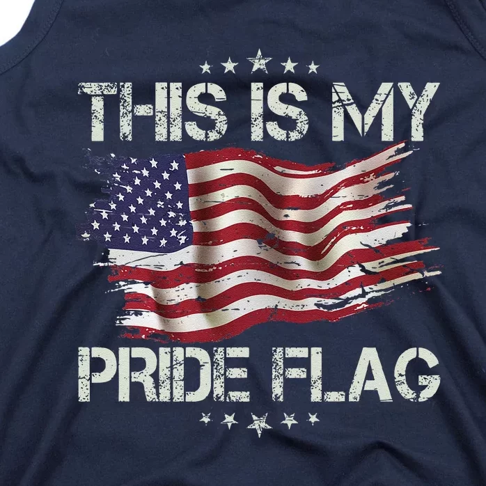 This Is My Pride Flag Usa American 4th Of July Patriotic Tank Top