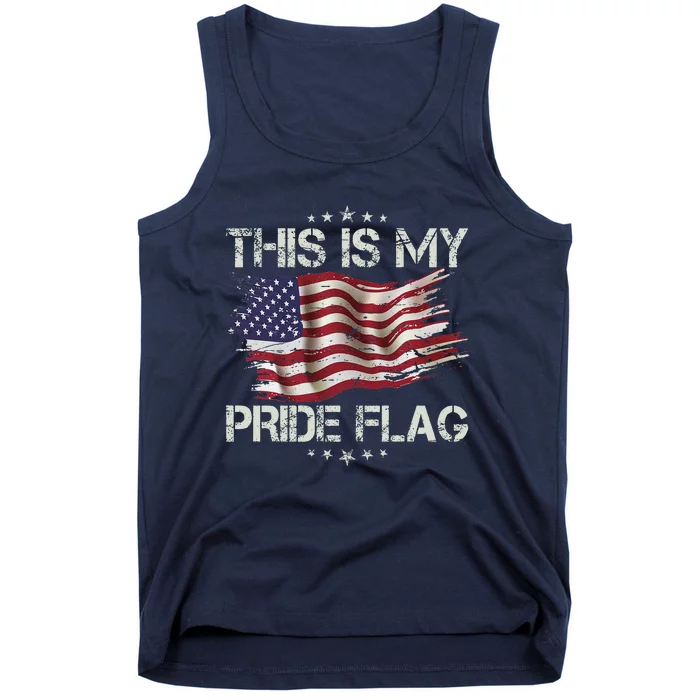 This Is My Pride Flag Usa American 4th Of July Patriotic Tank Top