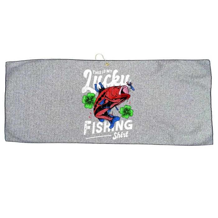 This Is My Lucky Fishing Shirt Large Microfiber Waffle Golf Towel