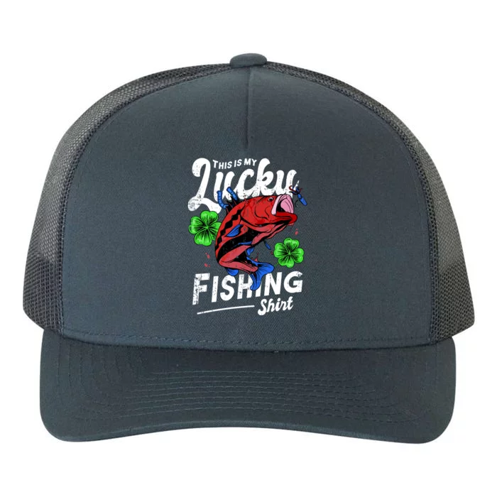 This Is My Lucky Fishing Shirt Yupoong Adult 5-Panel Trucker Hat