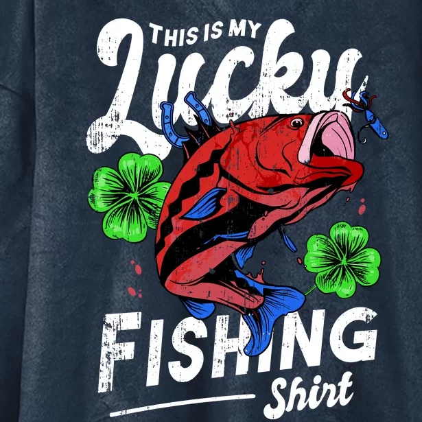 This Is My Lucky Fishing Shirt Hooded Wearable Blanket