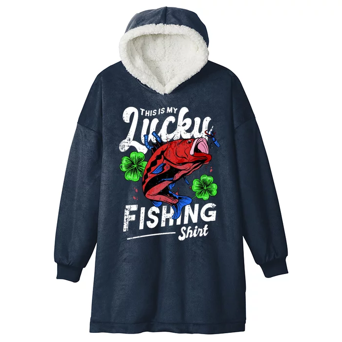 This Is My Lucky Fishing Shirt Hooded Wearable Blanket