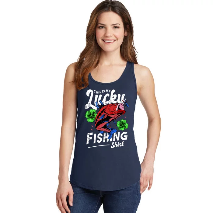 This Is My Lucky Fishing Shirt Ladies Essential Tank