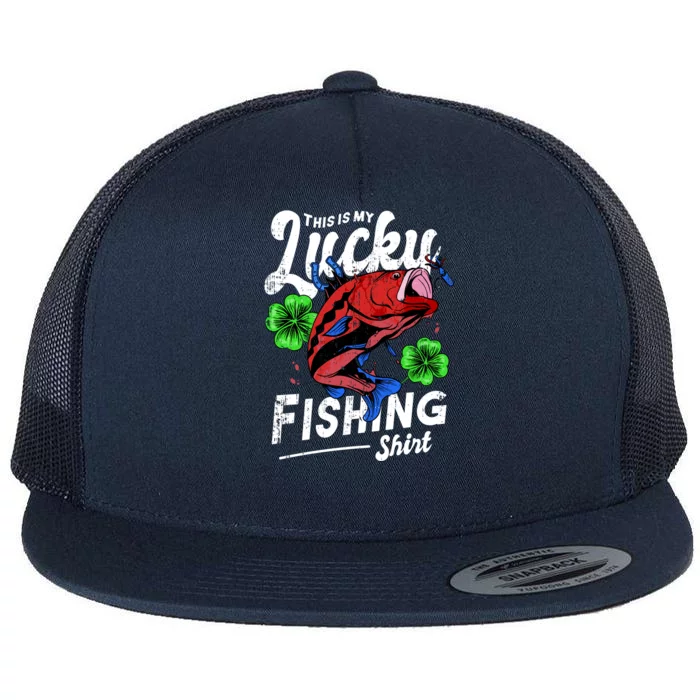 This Is My Lucky Fishing Shirt Flat Bill Trucker Hat