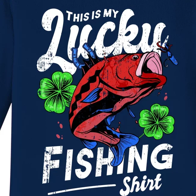 This Is My Lucky Fishing Shirt Baby Long Sleeve Bodysuit