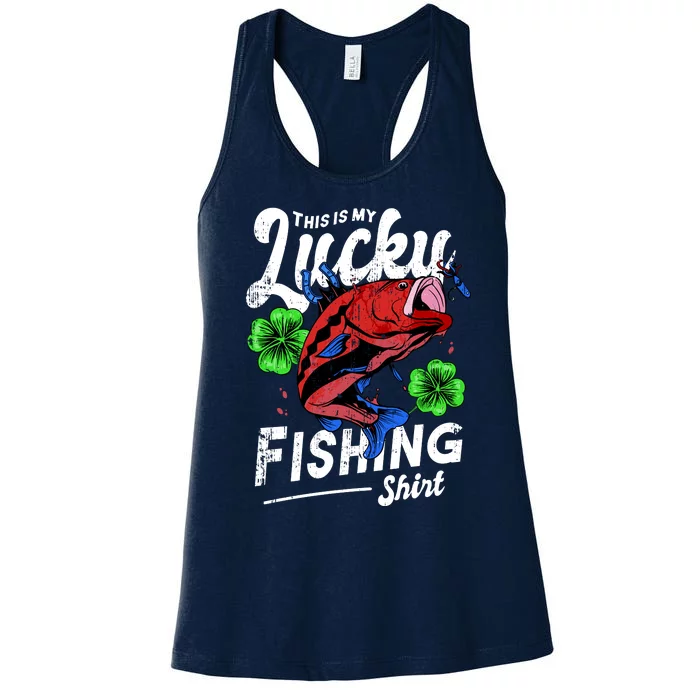 This Is My Lucky Fishing Shirt Women's Racerback Tank