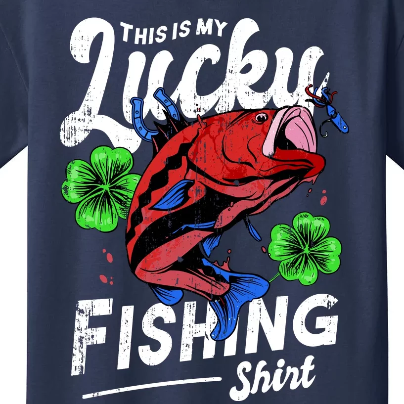 This Is My Lucky Fishing Shirt Kids T-Shirt