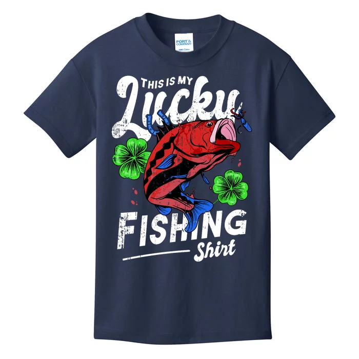 This Is My Lucky Fishing Shirt Kids T-Shirt