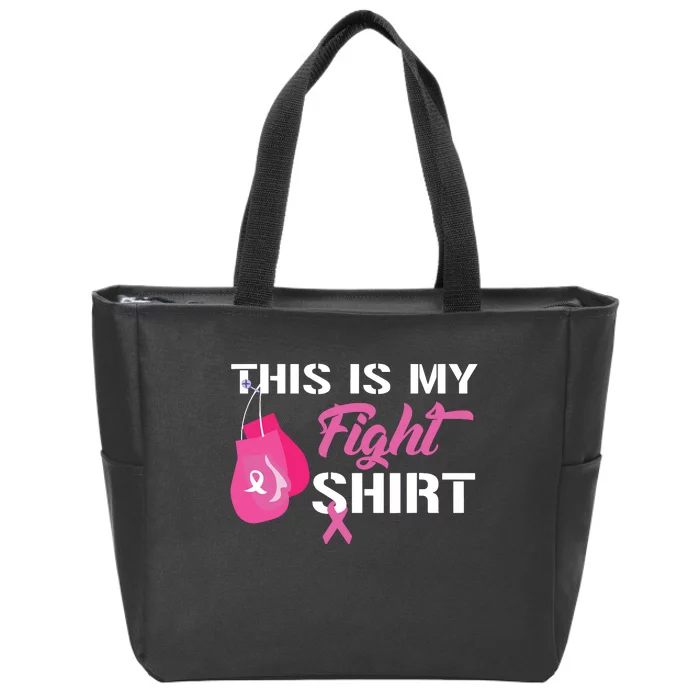 This Is My Fight Shirts Breast Cancer Fighter Believe Zip Tote Bag