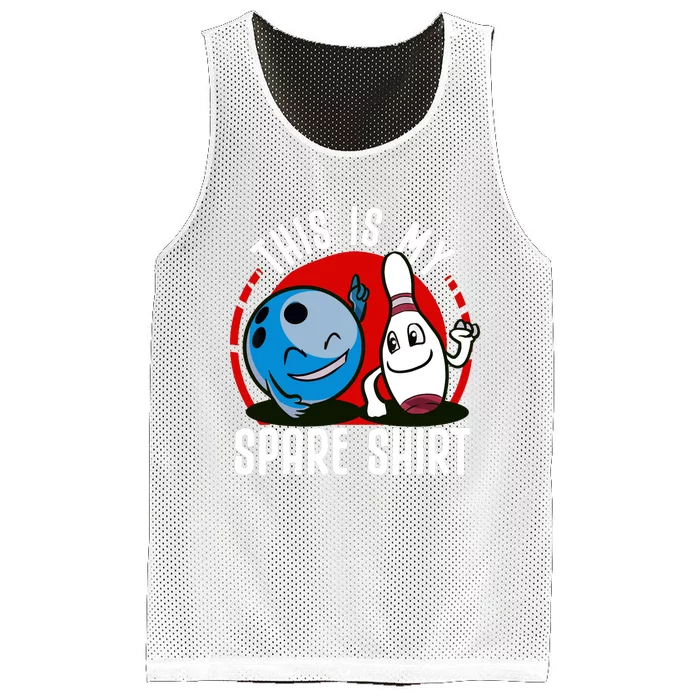 This Is My Spare Bowling Alley Gutter Pins Bowling Mesh Reversible Basketball Jersey Tank