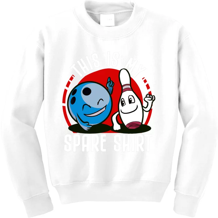 This Is My Spare Bowling Alley Gutter Pins Bowling Kids Sweatshirt