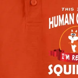 This Is My Human Costume I'm Really A Squirrel Cute Dry Zone Grid Performance Polo