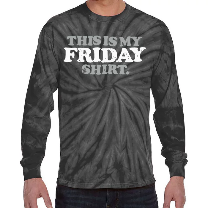 This Is My Friday Funny Vintage Retro Distressed Tie-Dye Long Sleeve Shirt