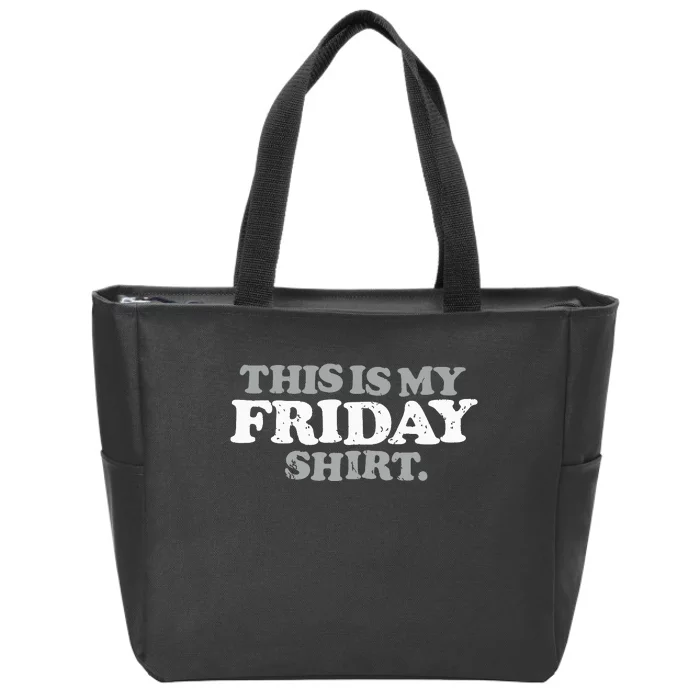 This Is My Friday Funny Vintage Retro Distressed Zip Tote Bag