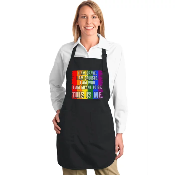 This Is Me Inspirational LGBT Pride Full-Length Apron With Pocket