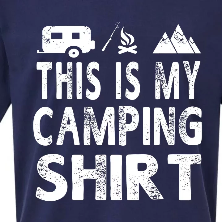 This Is My Camping Funny Camper Gift Sueded Cloud Jersey T-Shirt