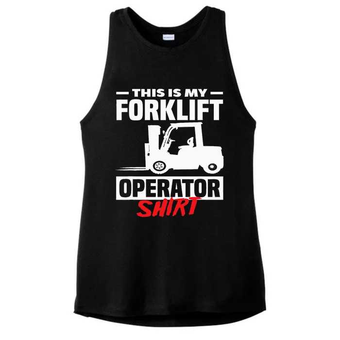 This Is My Forklift Operator Forklift Ladies Tri-Blend Wicking Tank