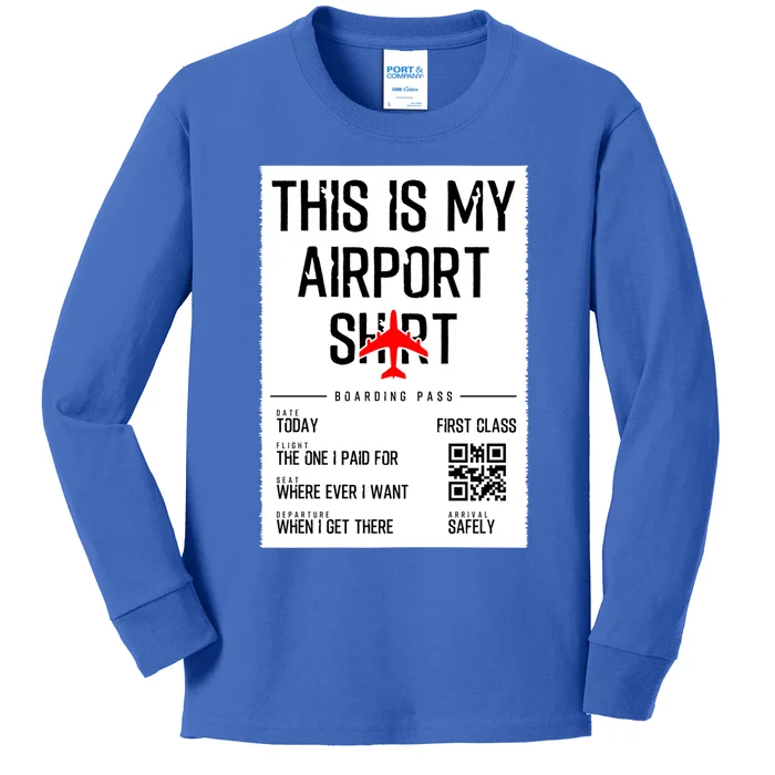 This Is My Airpor Family Travel Gift Kids Long Sleeve Shirt