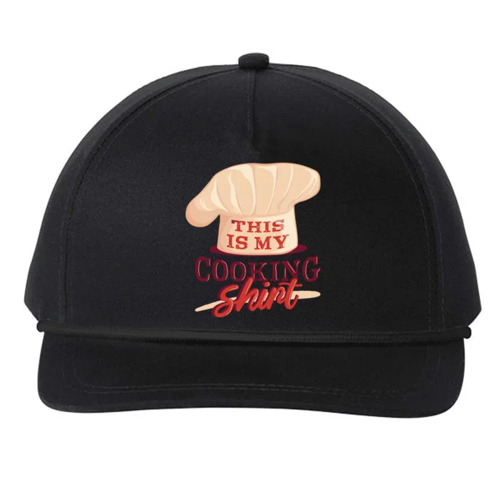 This Is My Cooking Shirt Chef Snapback Five-Panel Rope Hat