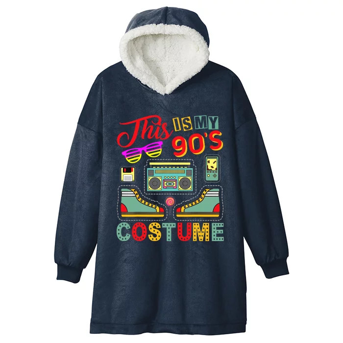 This Is My 90s Costume 1990s Retro Vintage 90s Party Hooded Wearable Blanket