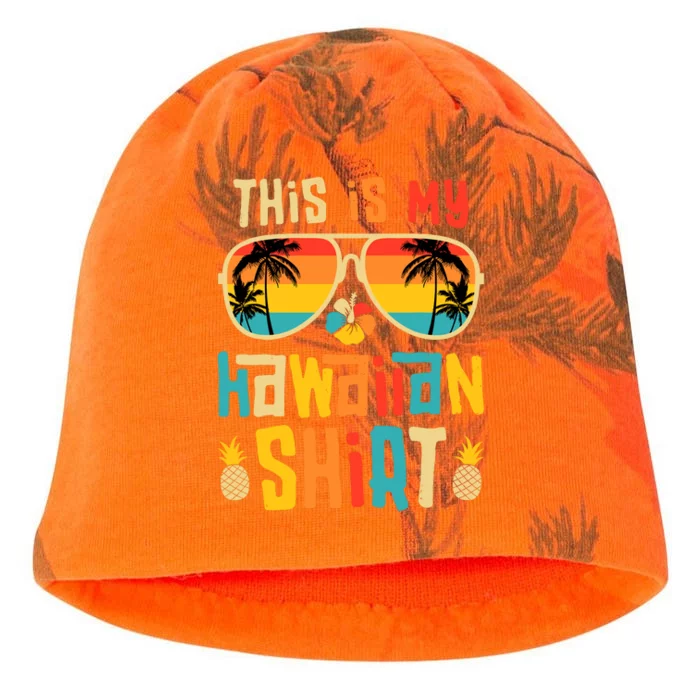 This Is My Hawaiian Tropical Luau Costume Party Hawaii Kati - Camo Knit Beanie