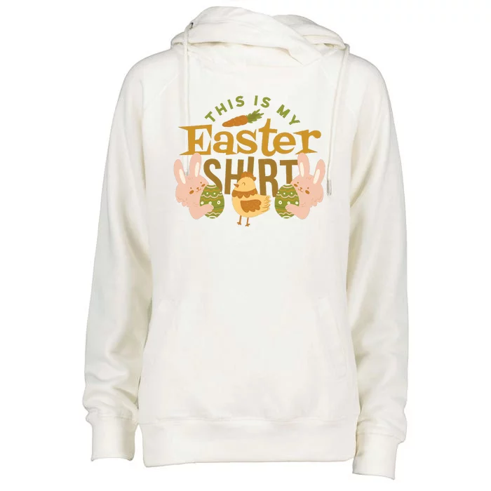 This Is My Easter Shirt Womens Funnel Neck Pullover Hood