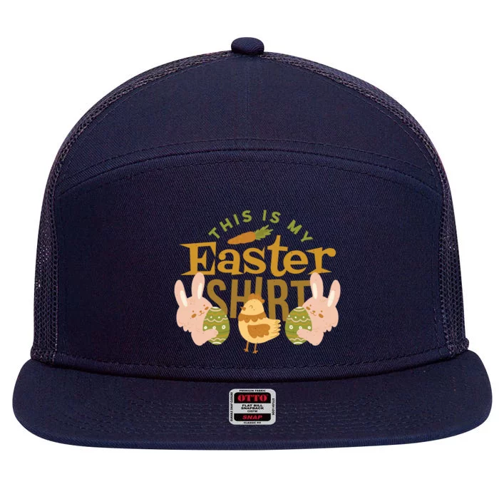 This Is My Easter Shirt 7 Panel Mesh Trucker Snapback Hat