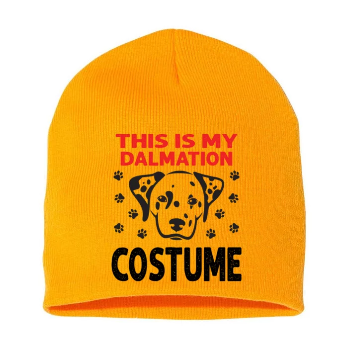 This Is My Dalmatian Costume Dalmatian Dog Halloween Gift Short Acrylic Beanie