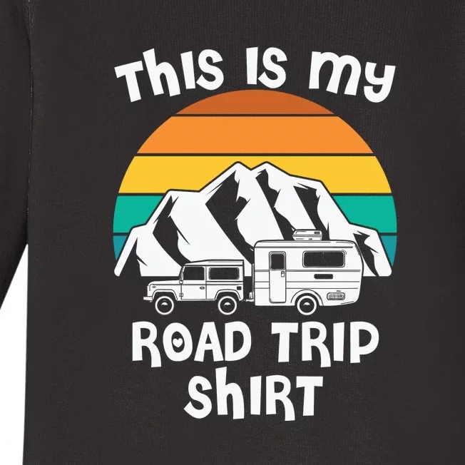 This Is My Road Trip RV Camping Gift Baby Long Sleeve Bodysuit