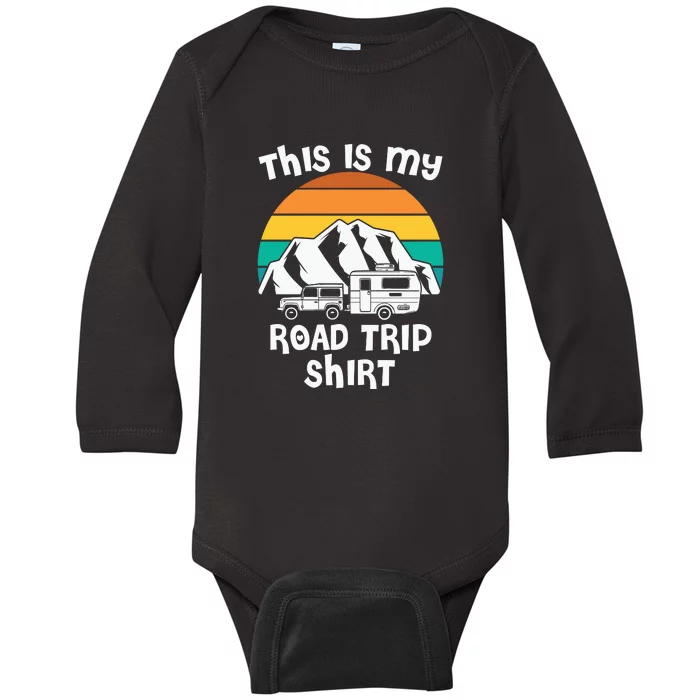 This Is My Road Trip RV Camping Gift Baby Long Sleeve Bodysuit