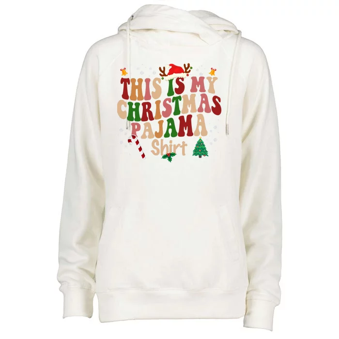 This Is My Christmas Pajama Womens Funnel Neck Pullover Hood