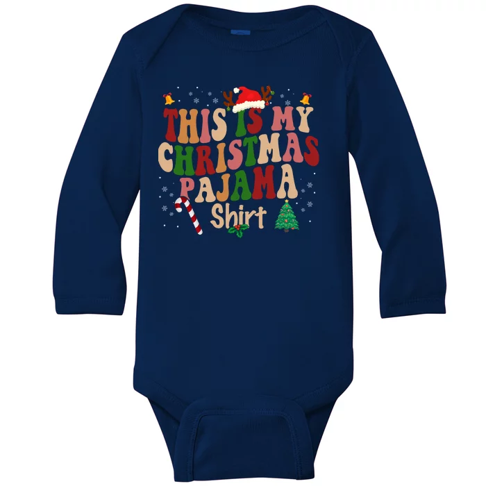 This Is My Christmas Pajama Baby Long Sleeve Bodysuit