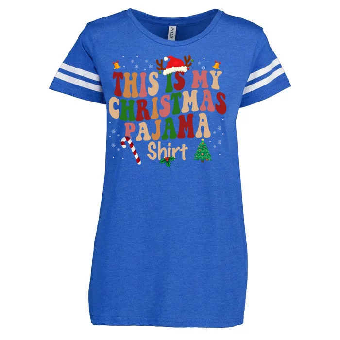 This Is My Christmas Pajama Enza Ladies Jersey Football T-Shirt