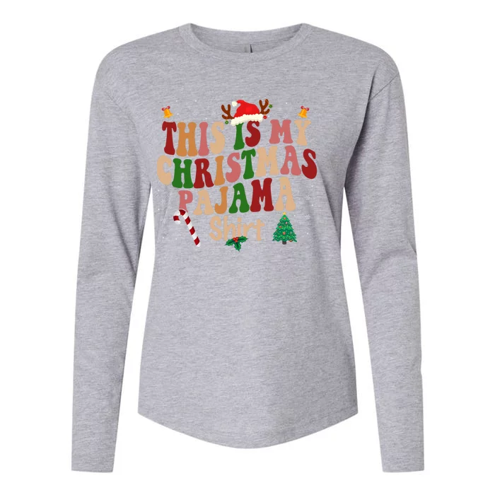 This Is My Christmas Pajama Womens Cotton Relaxed Long Sleeve T-Shirt