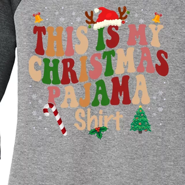 This Is My Christmas Pajama Women's Tri-Blend 3/4-Sleeve Raglan Shirt