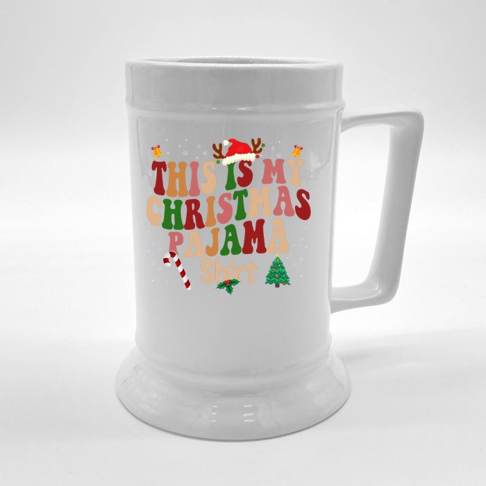 This Is My Christmas Pajama Front & Back Beer Stein