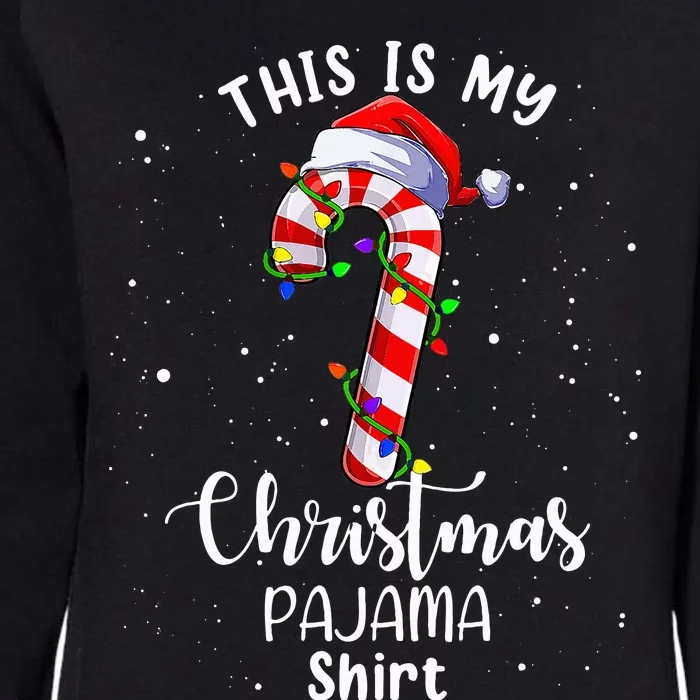 This Is My Christmas Pajama Candy Cane Womens California Wash Sweatshirt