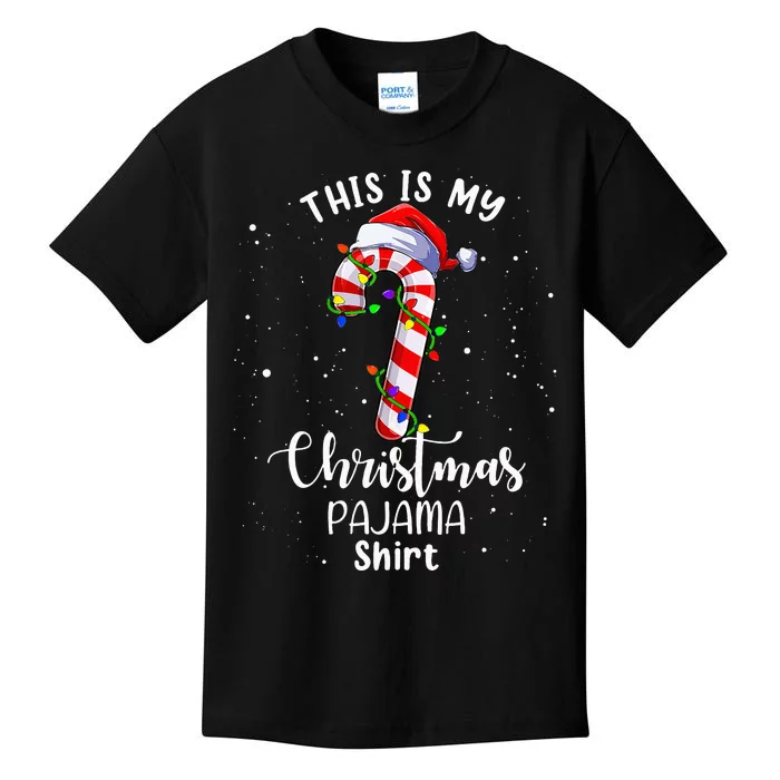 This Is My Christmas Pajama Candy Cane Kids T-Shirt