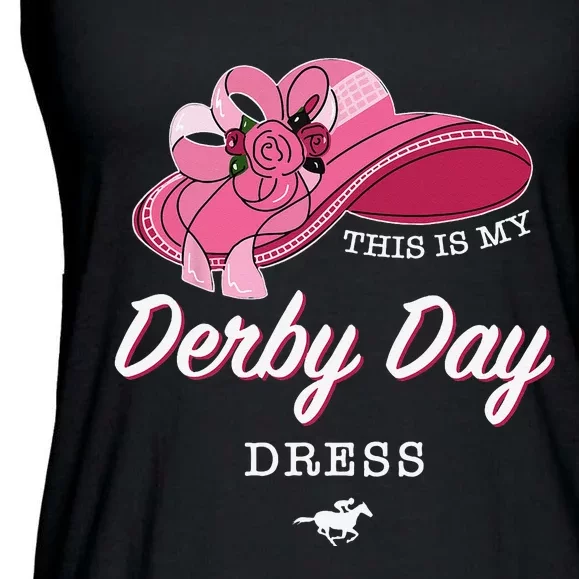 This is my Derby Day Dress Horse Racing Funny Derby Day Ladies Essential Flowy Tank