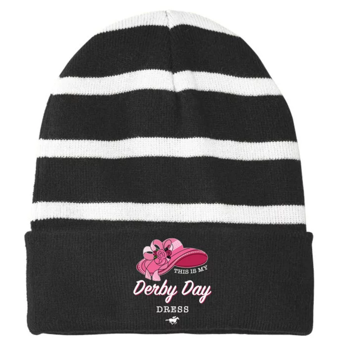 This is my Derby Day Dress Horse Racing Funny Derby Day Striped Beanie with Solid Band