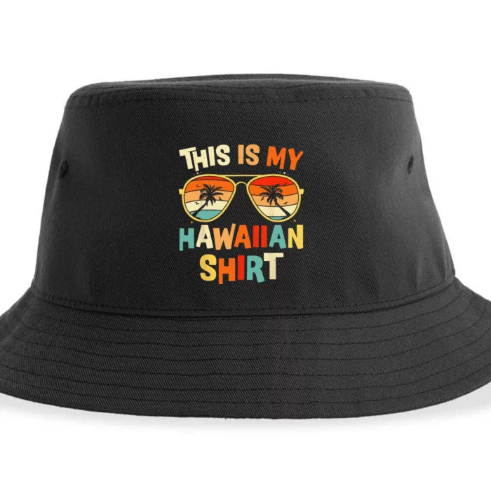 This Is My Hawaiian Tropical Luau Costume Party Hawaii Sustainable Bucket Hat